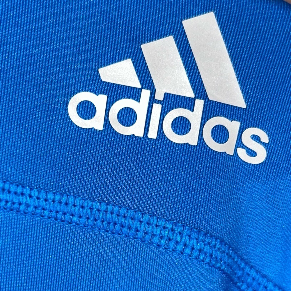 Adidas Techfit Climalite Fitted T Shirt Blue Mens Size 2XL Active Sporty Workout - Picture 4 of 11